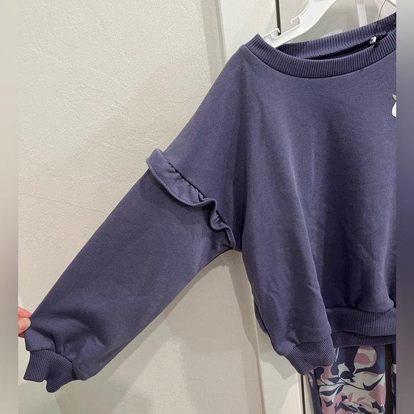 NWT Nike Girls Lavender Sweatshirt and Floral Pants Ensemble Size 4T - Picture 6 of 11